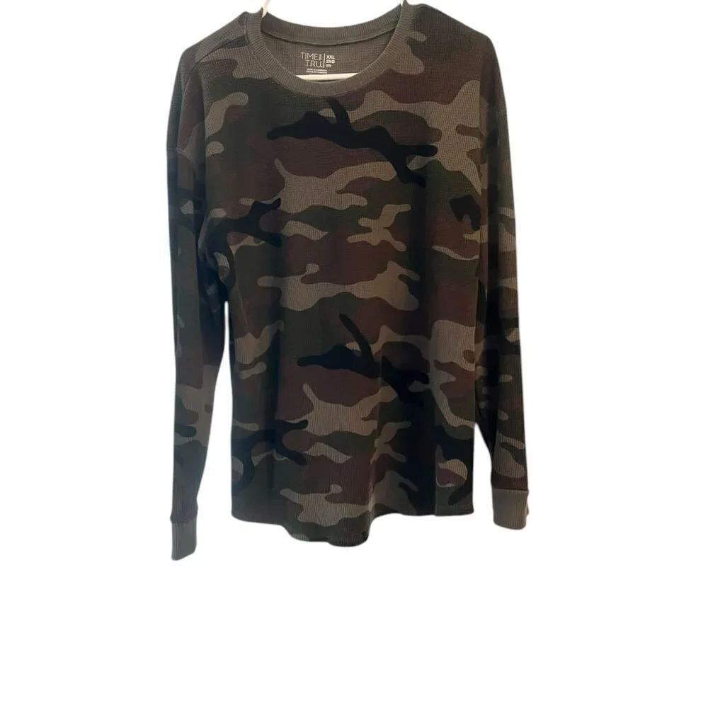 Time and Tru Waffle Texture Long Sleeve Shirt size 2X
